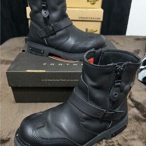 Harley-Davidson Men's 6.75-Inch Hadan Black Motorcycle Boots D96296